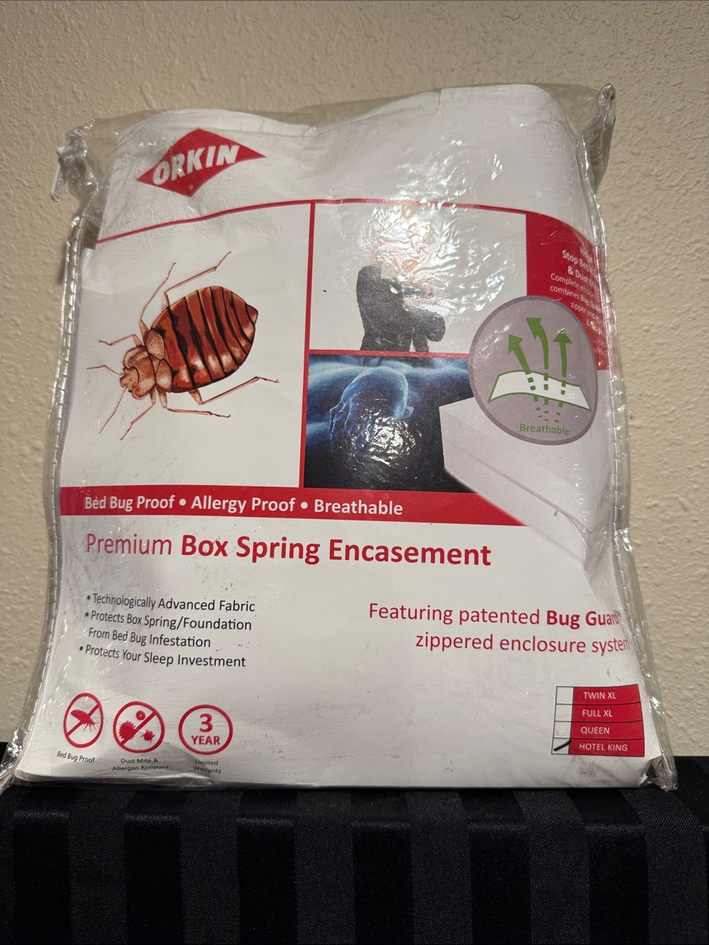 Orkin Premium Box Spring Encasement - White